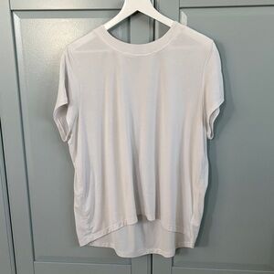 Athleta Soft White Short Sleeve Tee